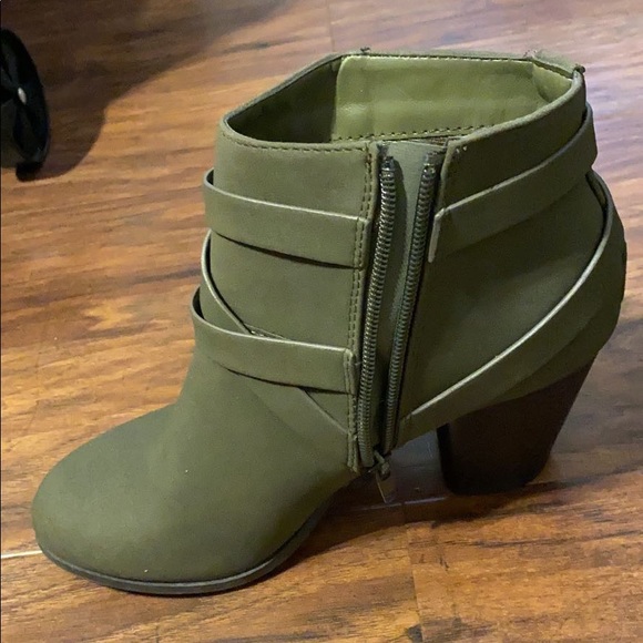 Charlotte Russe Shoes - Olive green booties